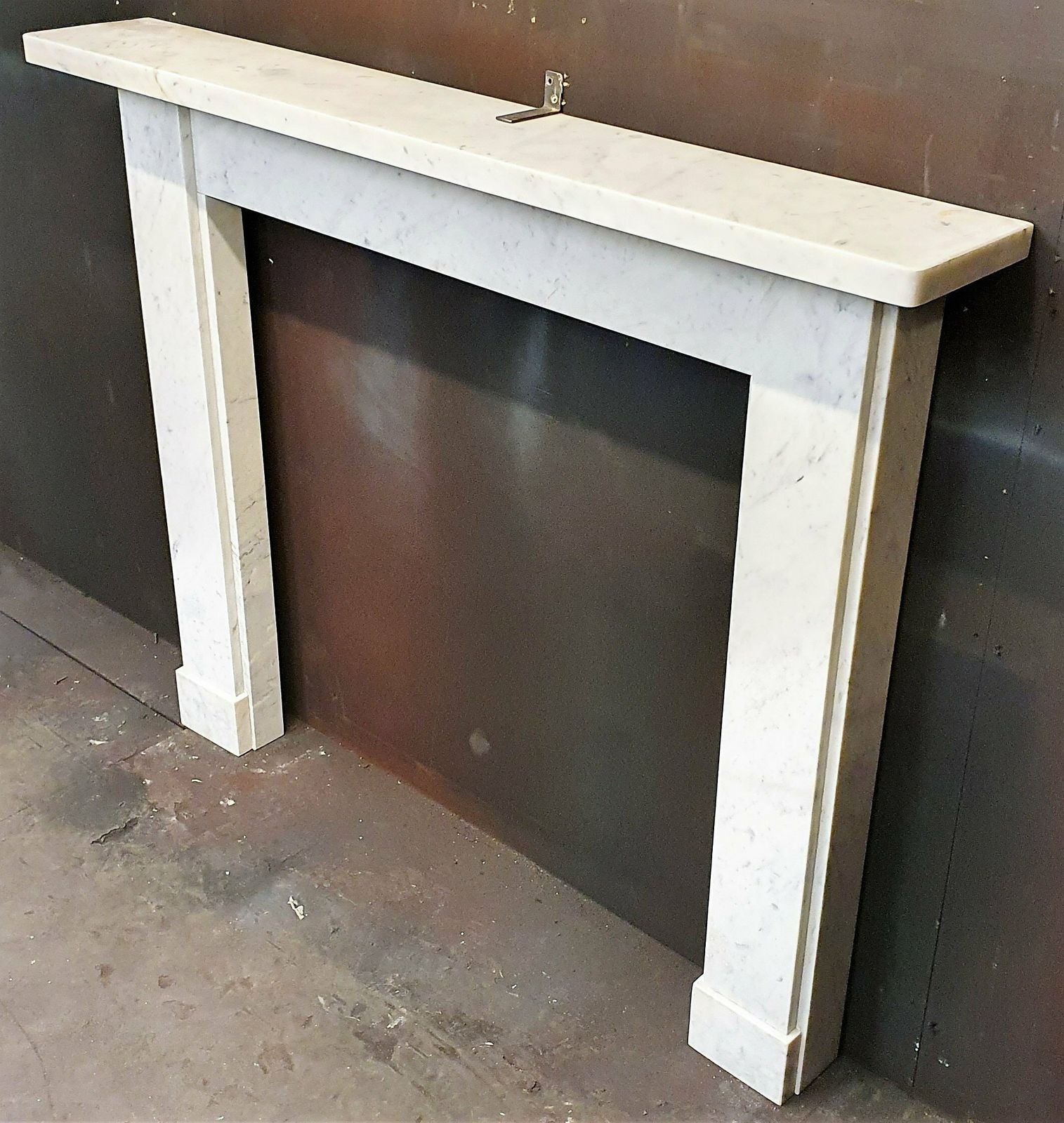 Original Scottish Carrara Marble Fireplace Mantel 0549 photo for sale