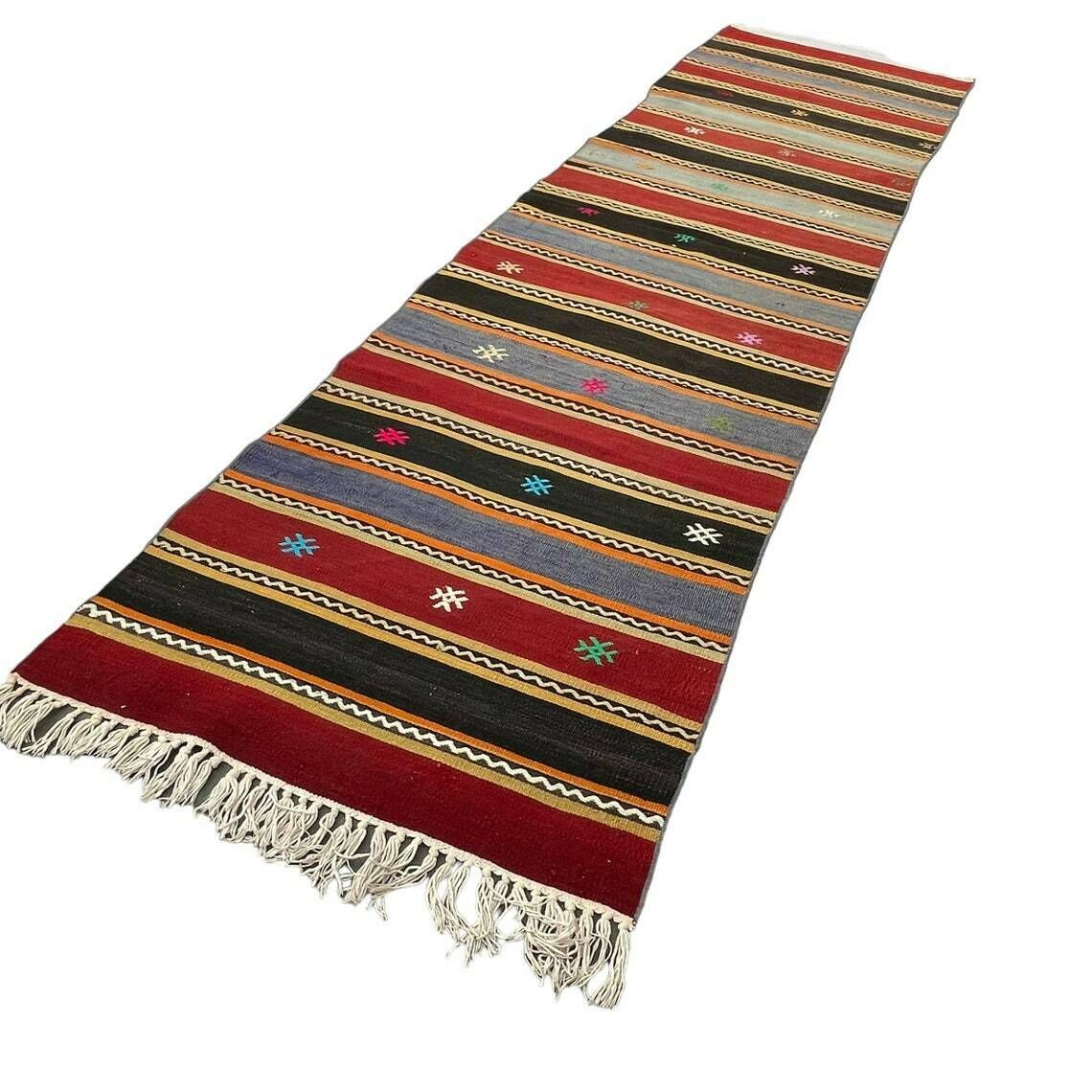 Traditional Turkish Kilim Runner ,Vintage Anatolian Turkish Kelim photo buy