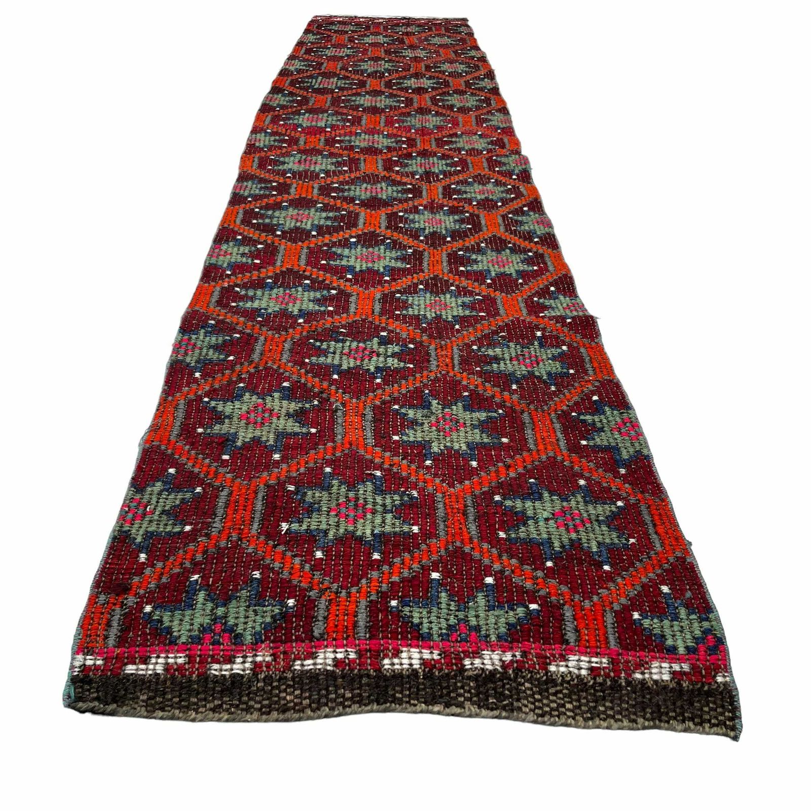 Traditional Turkish Kilim Runner ,Vintage Anatolian Turkish Kelim 278 X 63 Cm photo 395.0