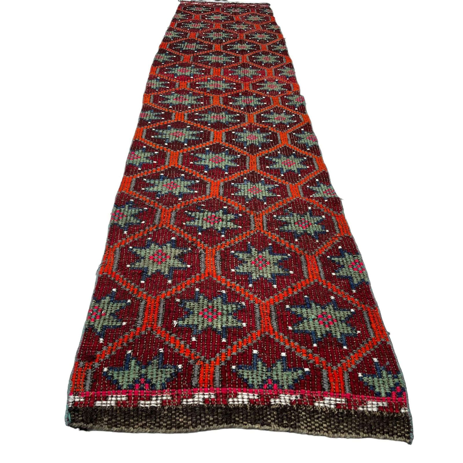 Traditional Turkish Kilim Runner ,Vintage Anatolian Turkish Kelim 278 X 63 Cm photo buy