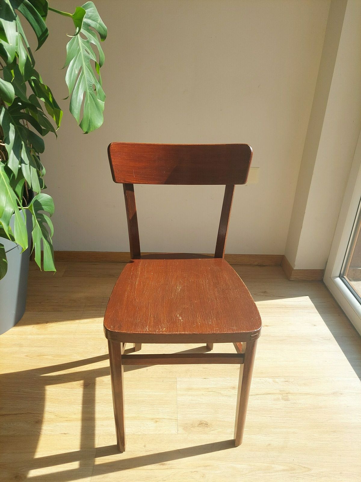 Vintage Wooden Dining Chair / Rustic Dining Chair / Cottage Dining Chair /Farmhouse Dining Chair / Farmhouse Style/ Shabby Chic / 1960's photo 158.0