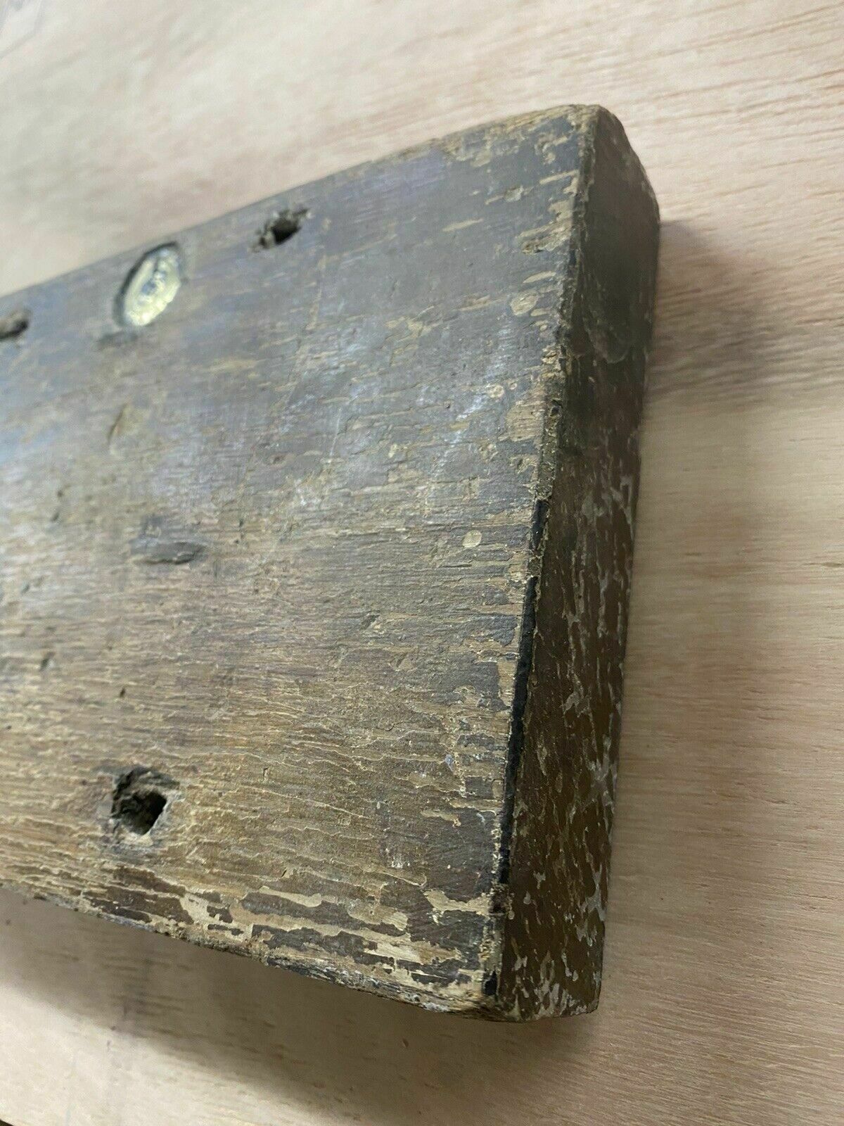 Large 17th Century Rim Lock Key Reclaimed Period Oak Iron Rare Door Furniture photo 584.1