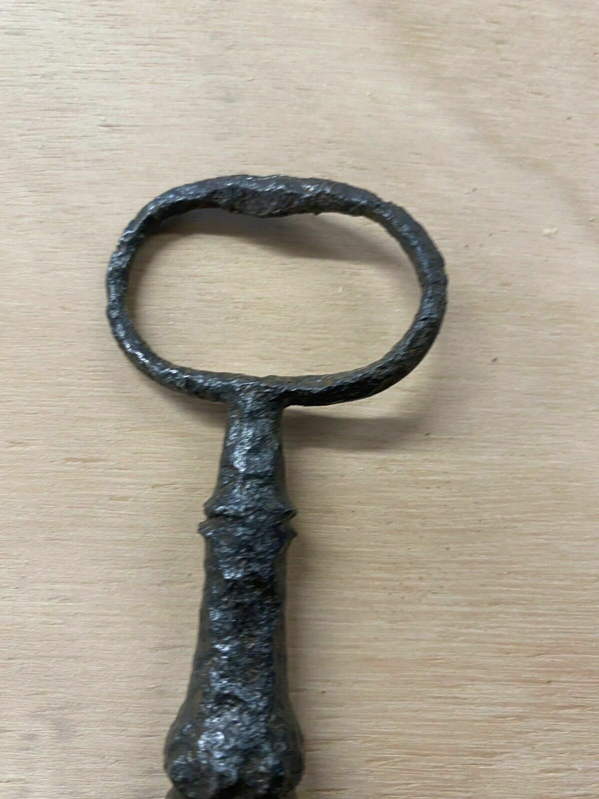 photo for sale Large 17th Century Rim Lock Key Reclaimed Period Oak Iron Rare Door Furniture