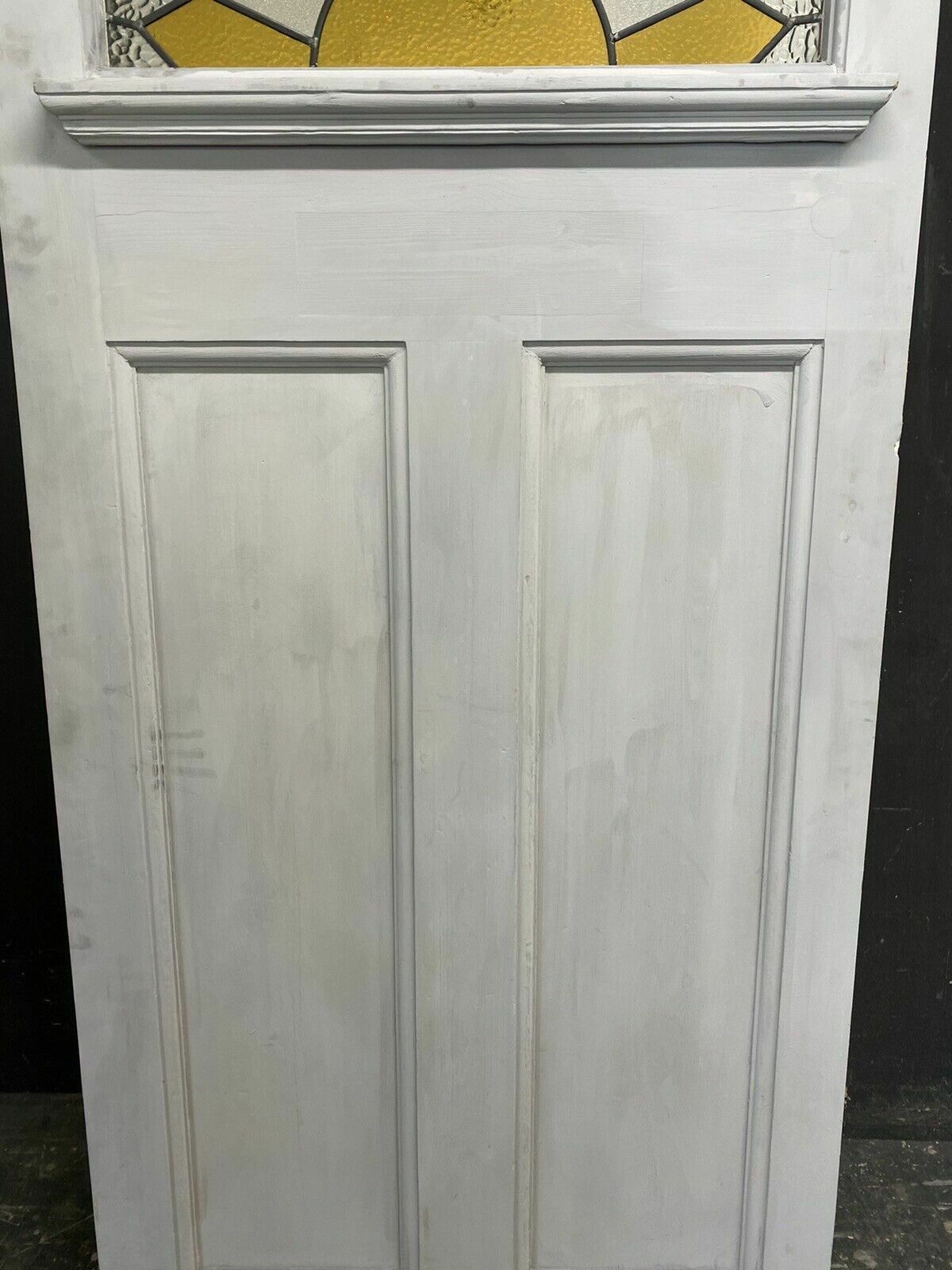 Art Deco Front Door Period Stained Glass Old Reclaimed Antique Lead Wood 20s 30s photo Home Fixtures