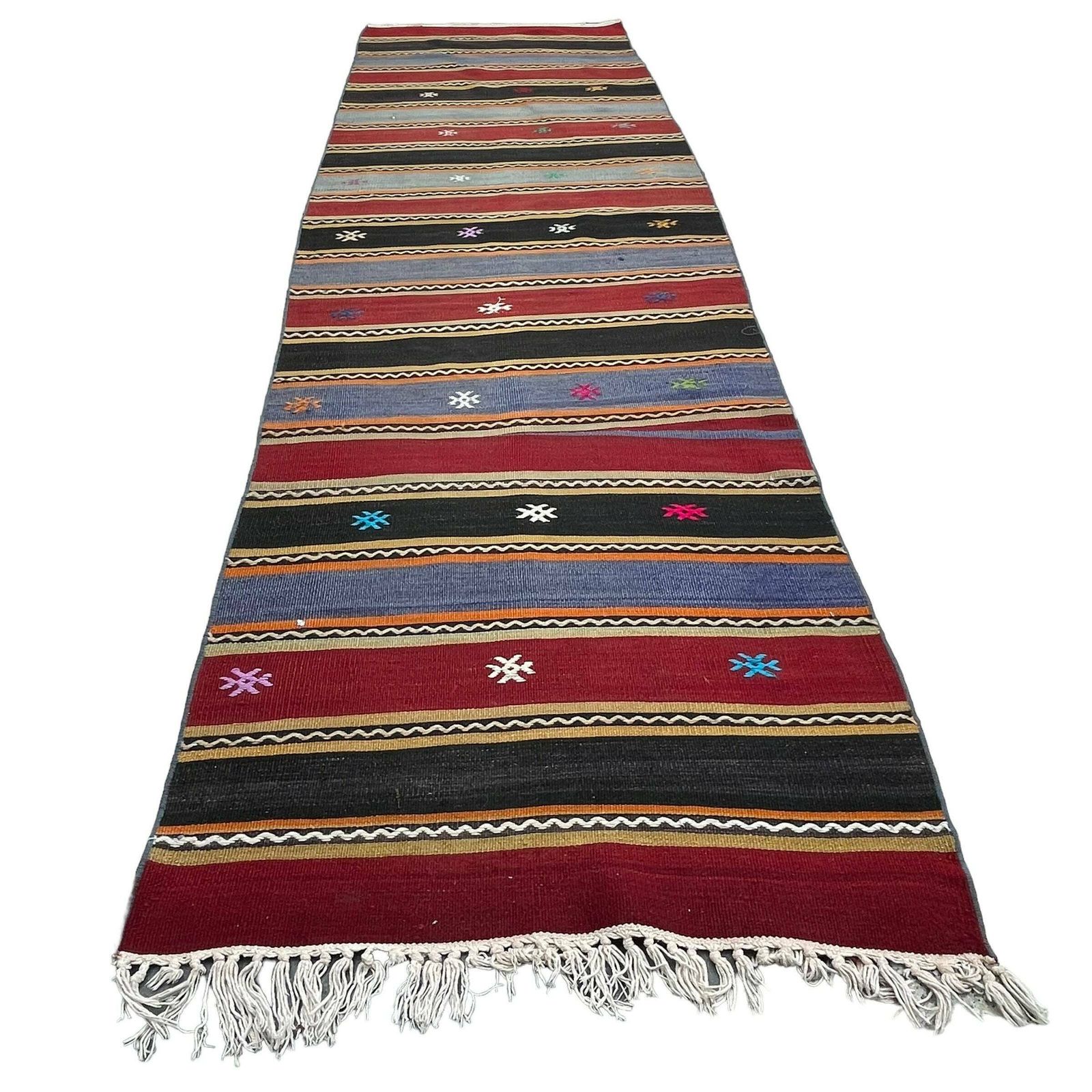 Traditioneel Turks Kilim Loper, Vintage Anatolisch Turks Kelim 308 X 86 Cm photo for sale