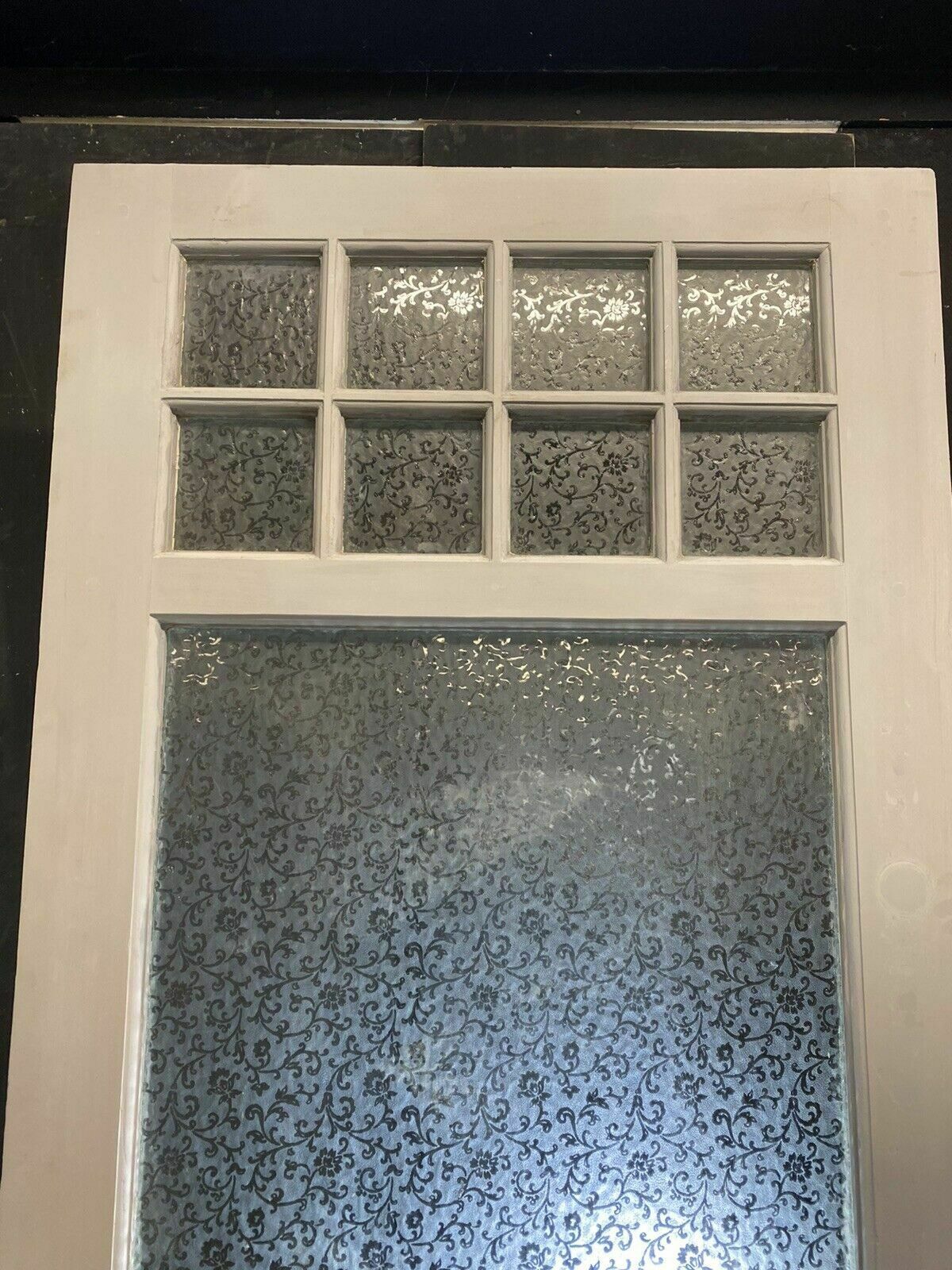 Victorian Etched Glass Front Door Antique Period Salvage Reclaimed Old Refurb photo furniture