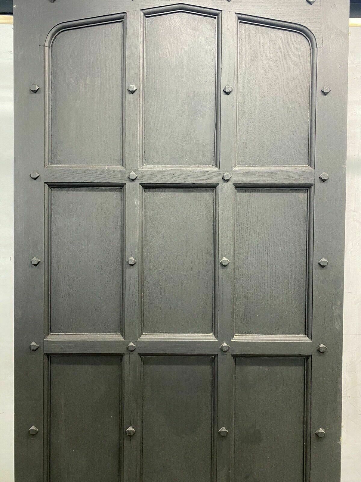Restored Large Solid Oak Front Door Tudor Gothic Period Antique Reclaimed Wooden photo for sale
