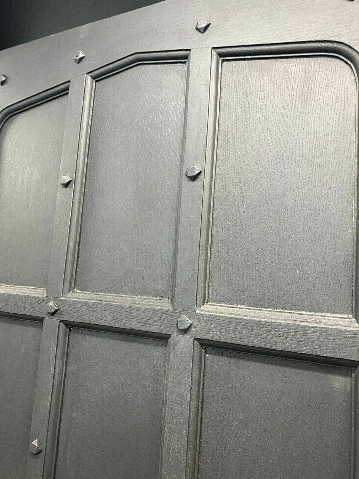 Restored Large Solid Oak Front Door Tudor Gothic Period Antique Reclaimed Wooden photo buy