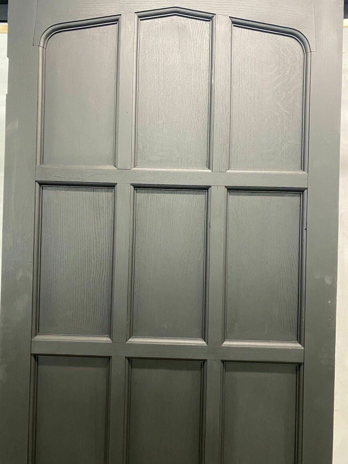Home Fixtures Restored Large Solid Oak Front Door Tudor Gothic Period Antique Reclaimed Wooden photo
