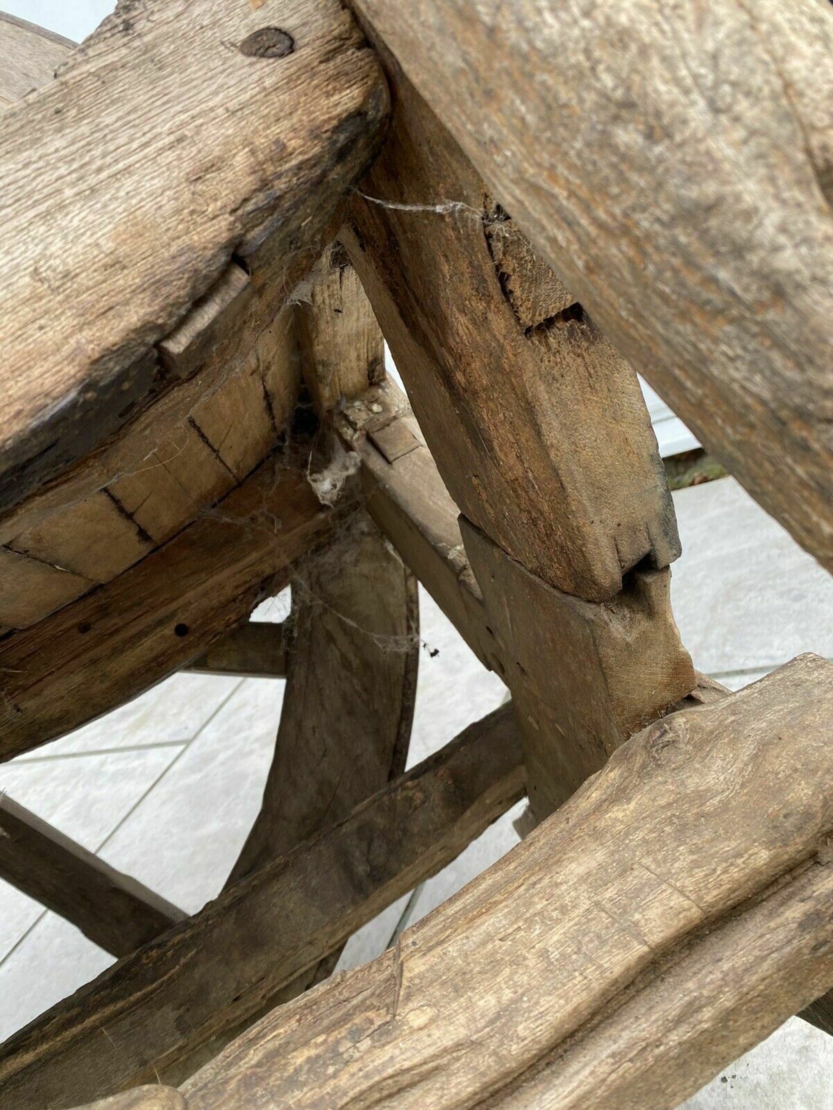 Antique Bench Cartwheel Plough Garden Patio Reclaimed Period Architectural Rare photo buy