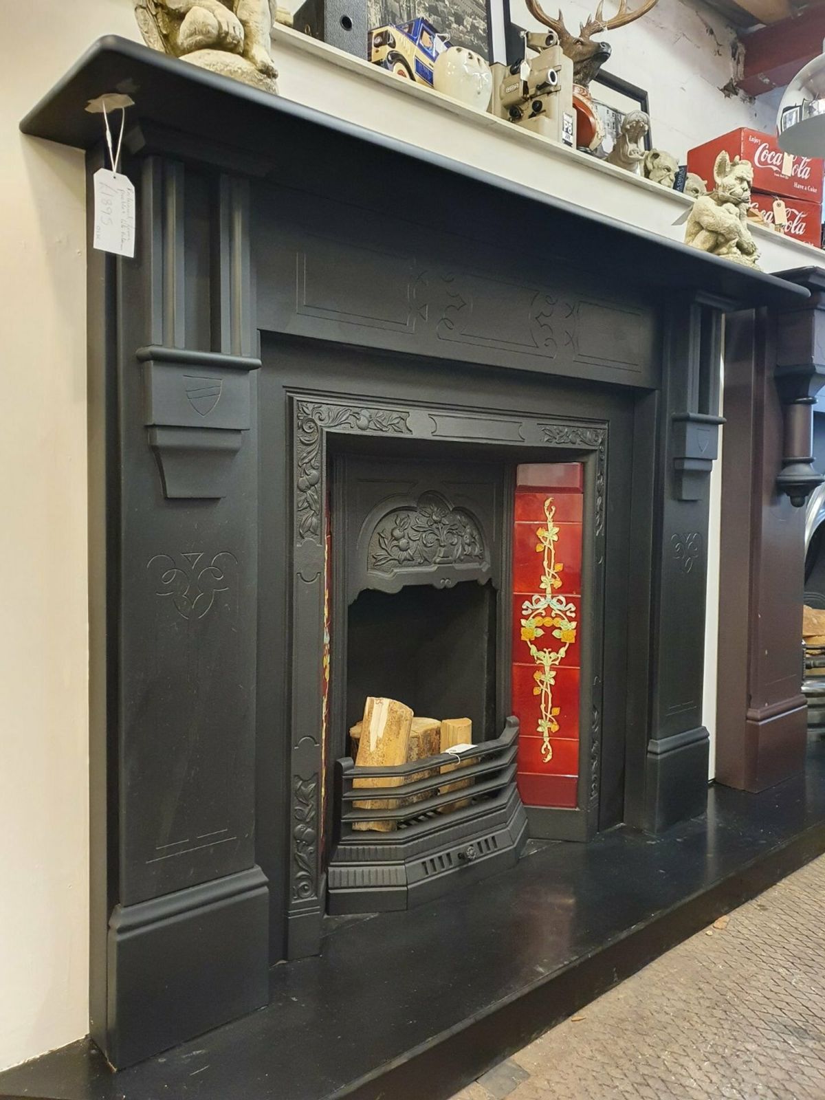Original Reclaimed Victorian Slate Fireplace Mantel 0336 photo furniture