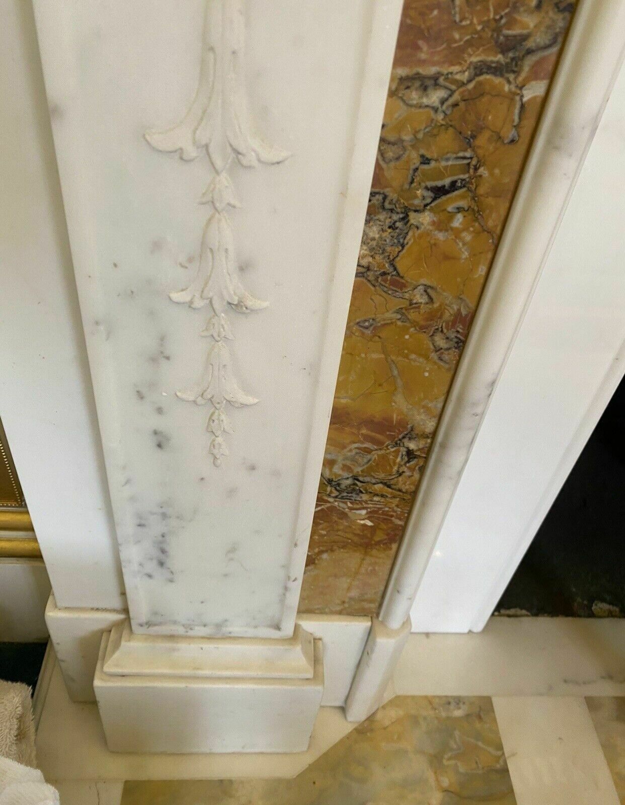 Georgian Revival Marble Antique Fire Surround Fireplace Reclaimed Hearth Royal photo for sale