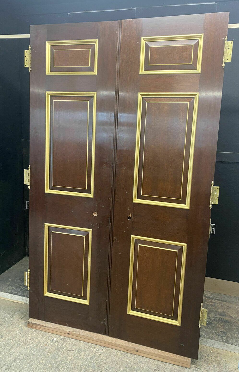 photo for sale Solid Mahogany Louis XV Double Doors Period Reclaimed Hardwood Royal Provenance