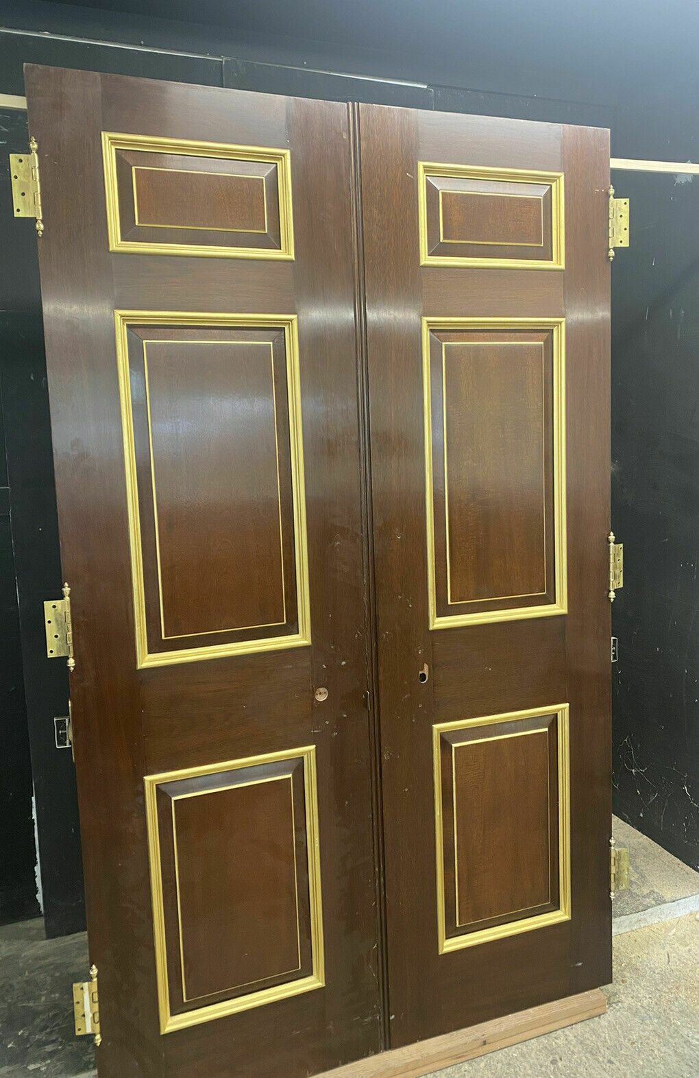 Home Fixtures Solid Mahogany Louis XV Double Doors Period Reclaimed Hardwood Royal Provenance photo
