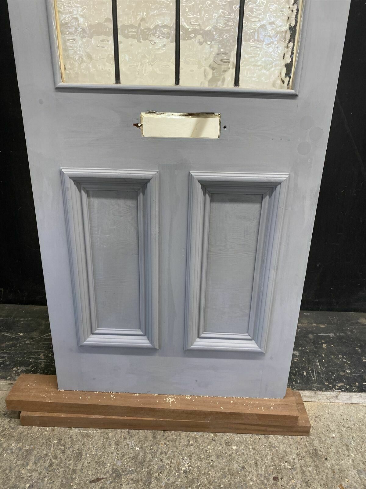 Victorian Stained Glass Front Door Antique Period Reclaimed Old Leaded Wood Pine photo 1475.0