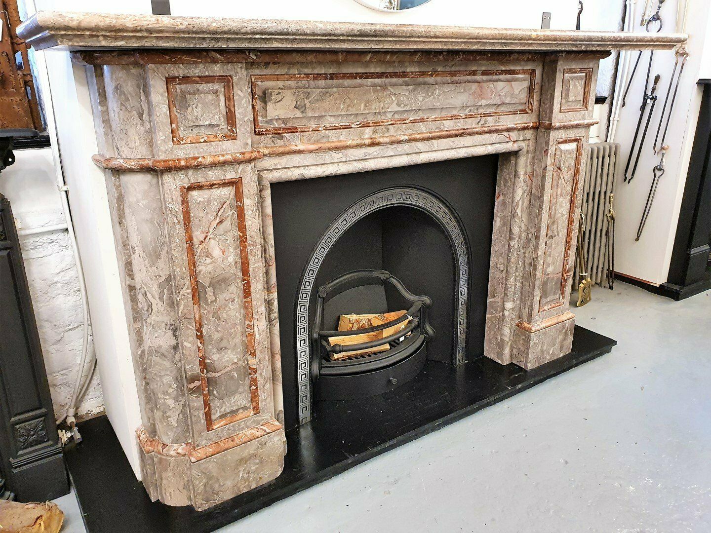 Original Reclaimed Scottish Victorian Ashburton Marble Fireplace Mantel 0385 photo furniture