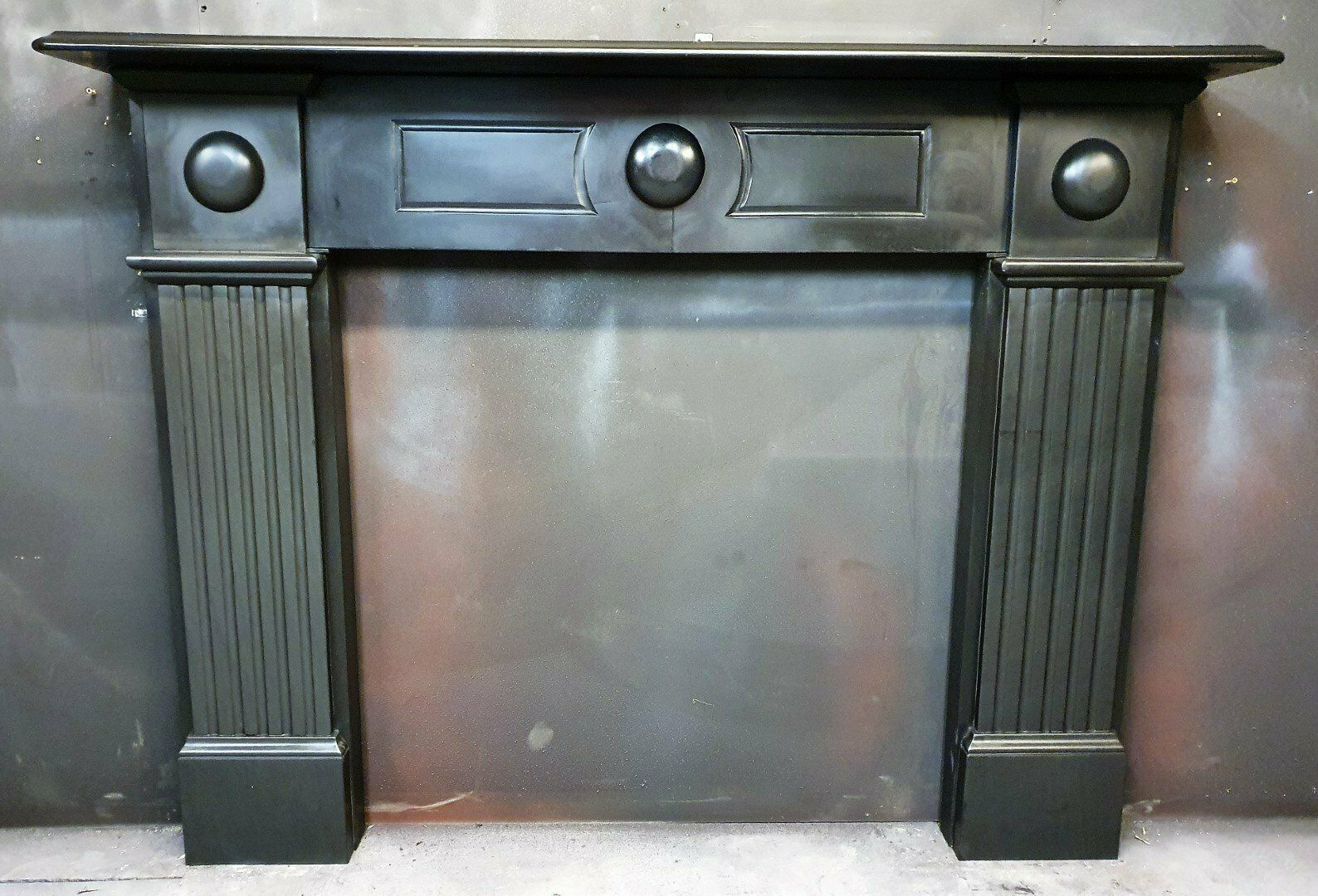 Original Large Victorian Slate Fireplace Mantel