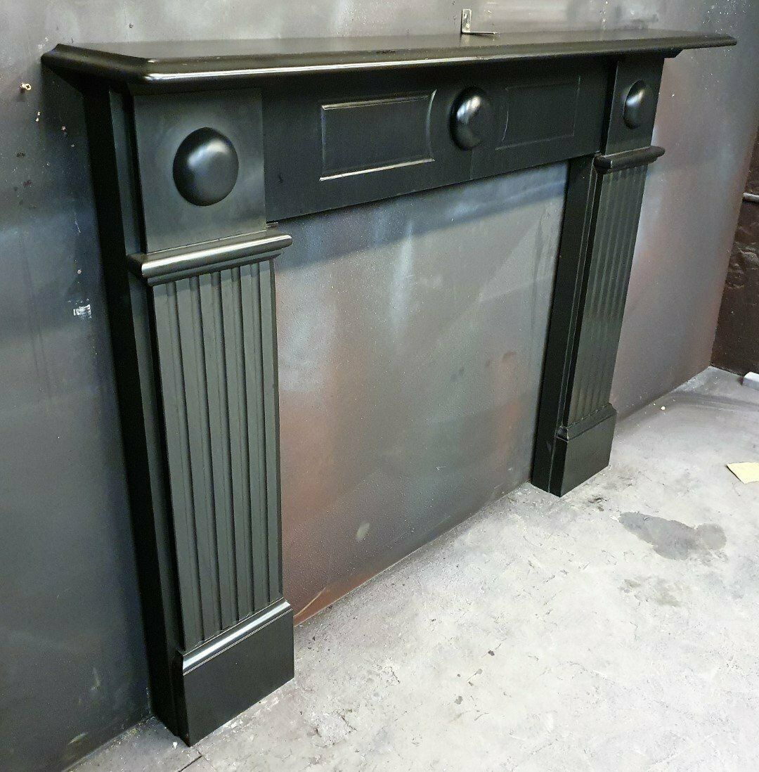Original Large Victorian Slate Fireplace Mantel photo furniture
