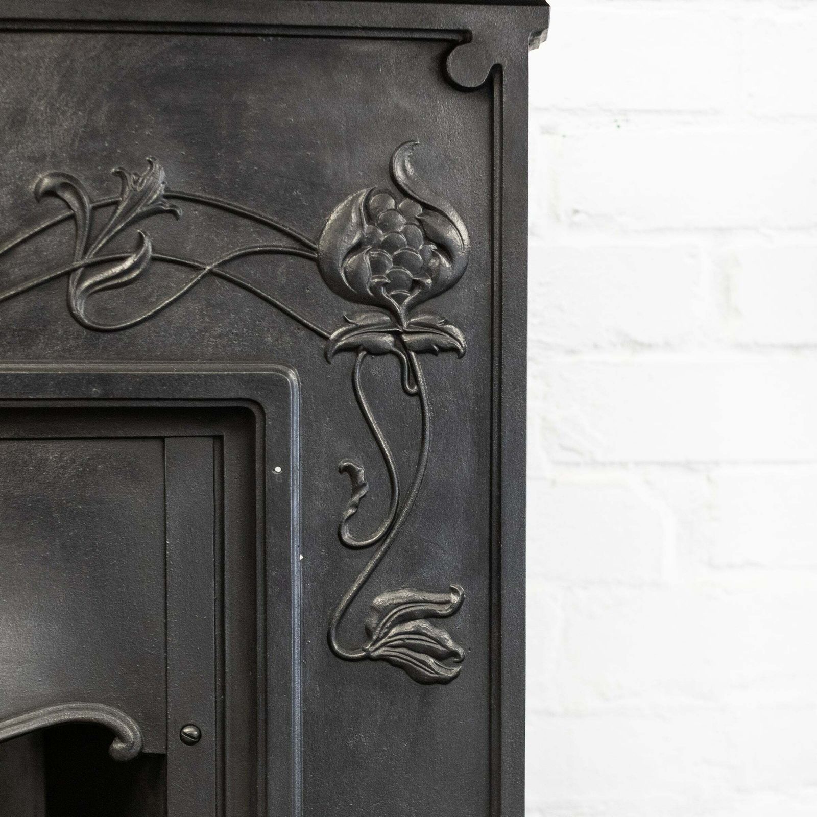 Antique Art Nouveau Cast Iron Combination Fireplace photo 1050.0
