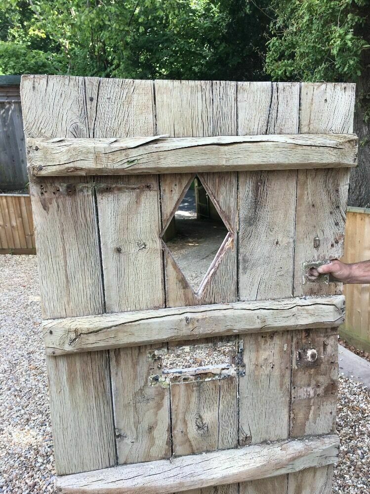 photo furniture Solid Oak Front Door Period Wood Reclaimed Rustic Antique 1600s Old Wood Iron