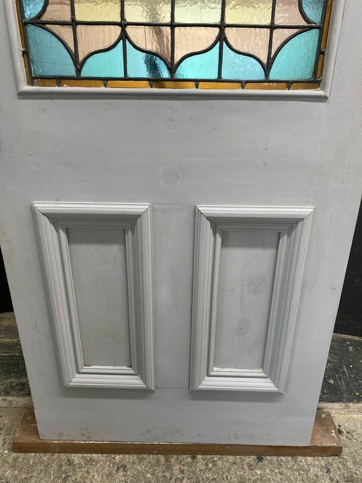 Victorian Stained Glass Front Door Old Reclaimed Antique Glass Period Lead Wood photo 2537.0