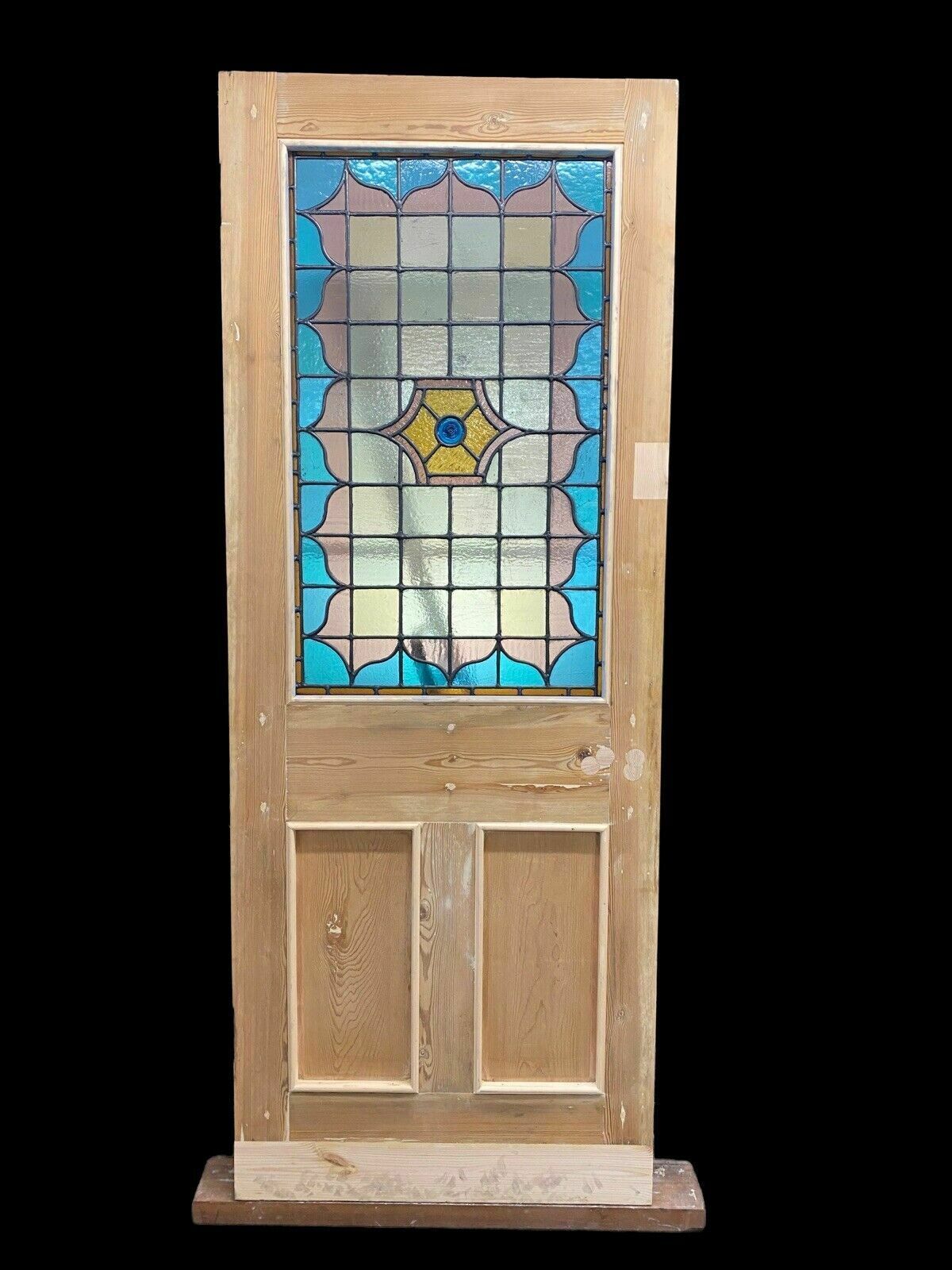 photo furniture Victorian Stained Glass Front Door Old Reclaimed Antique Glass Period Lead Wood