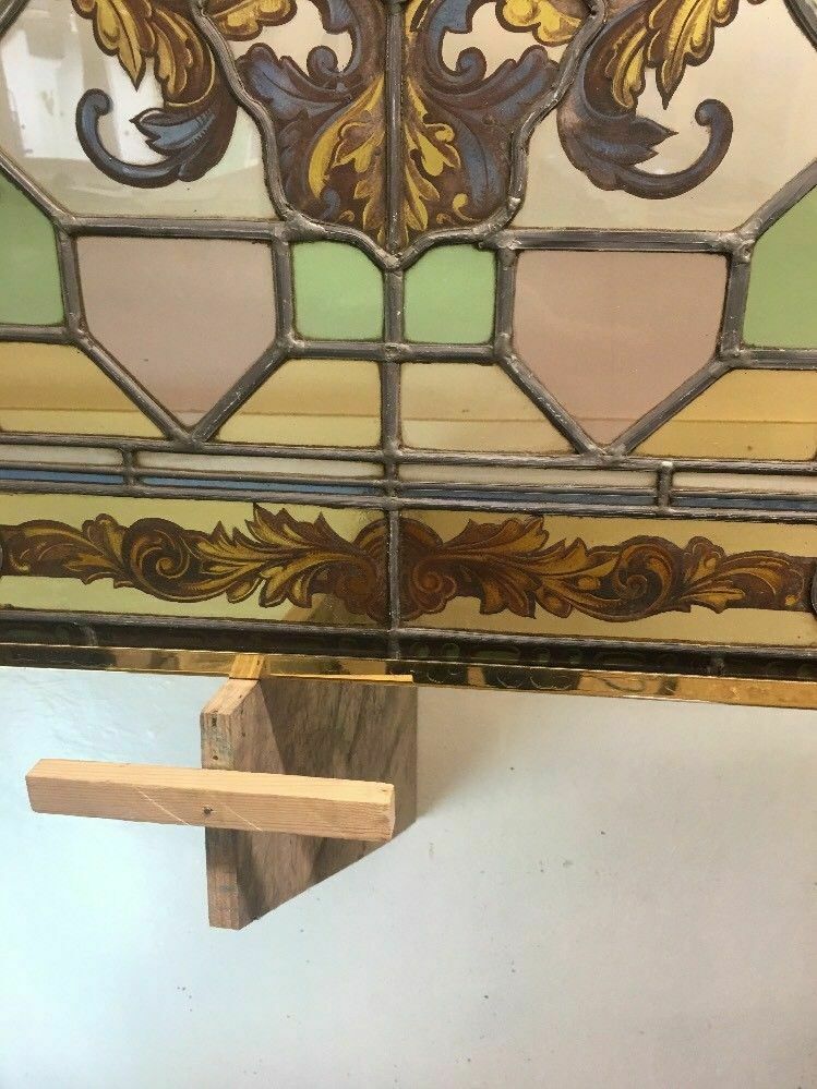 Unique Stained Glass Hand Painted Window Panel Old Period Antique Musketeers photo buy