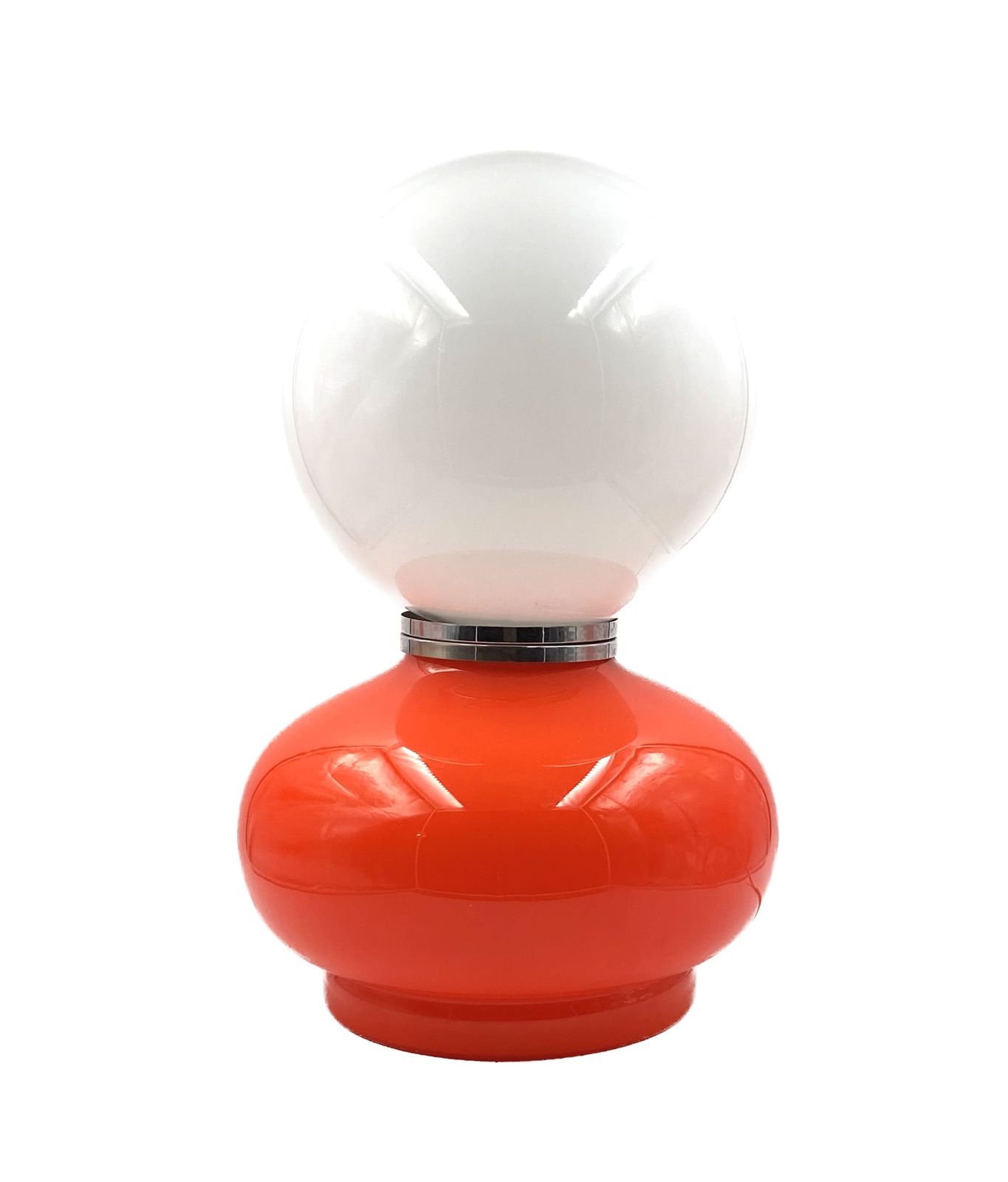 photo furniture Carlo Nason, Space Age Red Murano Glass Table Lamp, Av Mazzega, 1970s