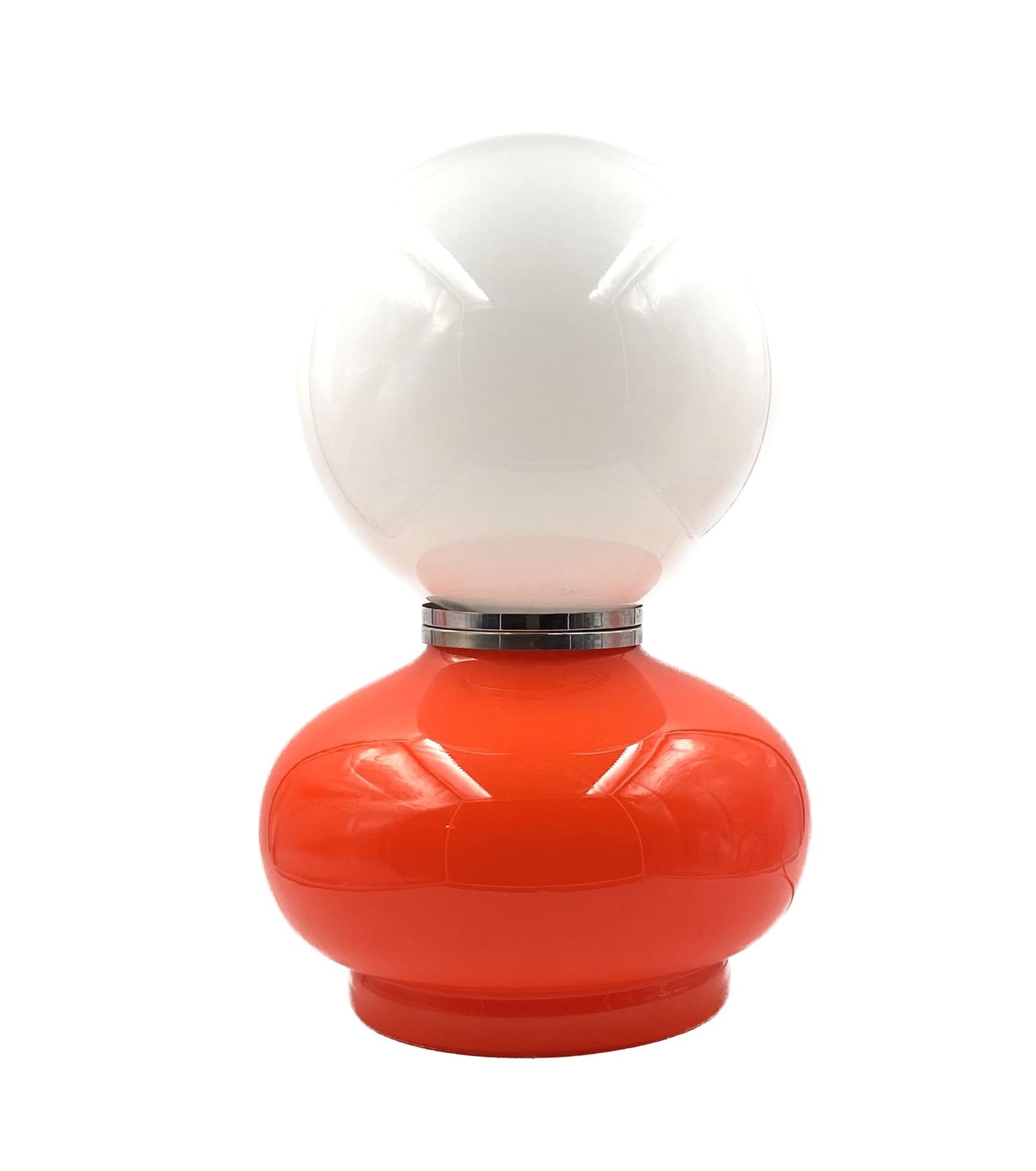 1450.0 Carlo Nason, Space Age Red Murano Glass Table Lamp, Av Mazzega, 1970s photo