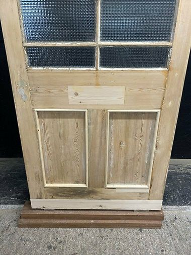Home Fixtures Large Victorian Front Door Antique Period Glazing Reclaimed Old Pine Wood Used photo
