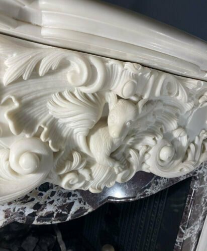 photo furniture Rarest Louis XV Marble Antique Fire Surround Fireplace Reclaimed Hearth Royal