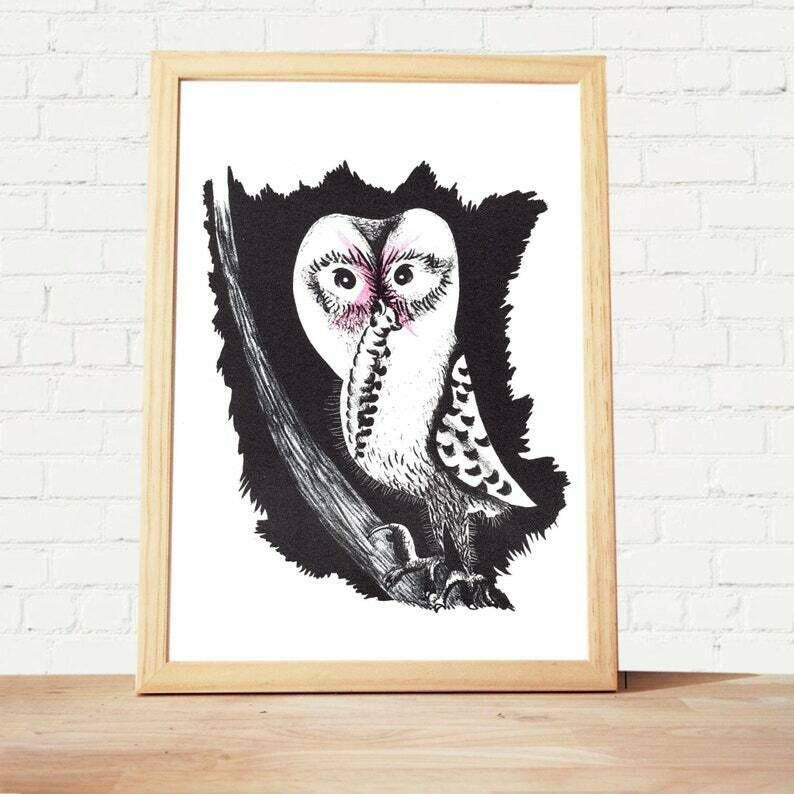 Original Lithograph Jean Lurçat "Owl Of Good Hope"