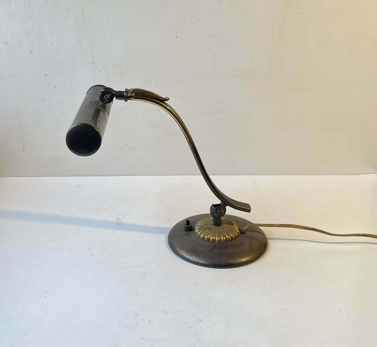 Art Deco Piano Lamp In Brass Scandinavian 1930s photo Lighting