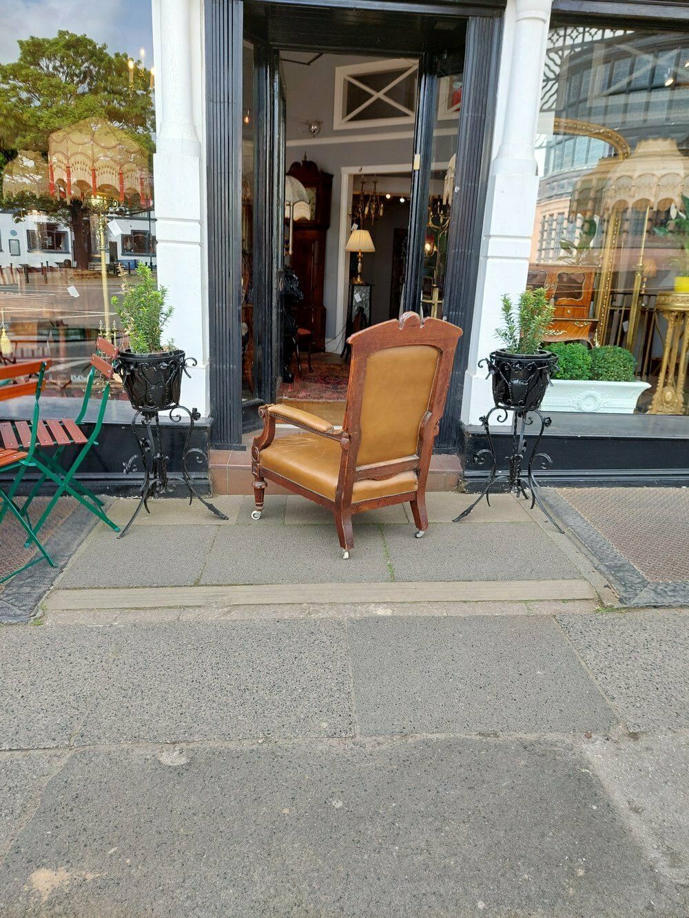 Late 19thc Scottish Oak Baronial Armchair photo for sale