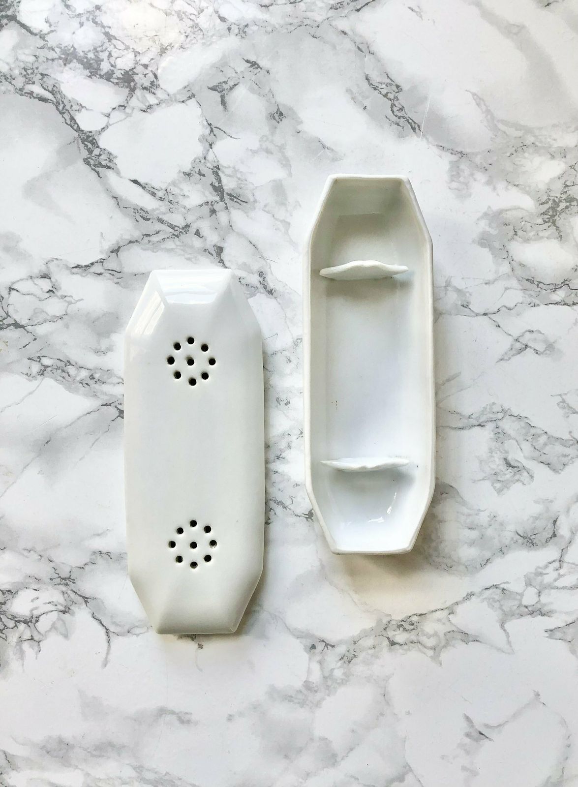Very Nice Old French Comb Or Toothbrush Holder In White Ironstone photo furniture