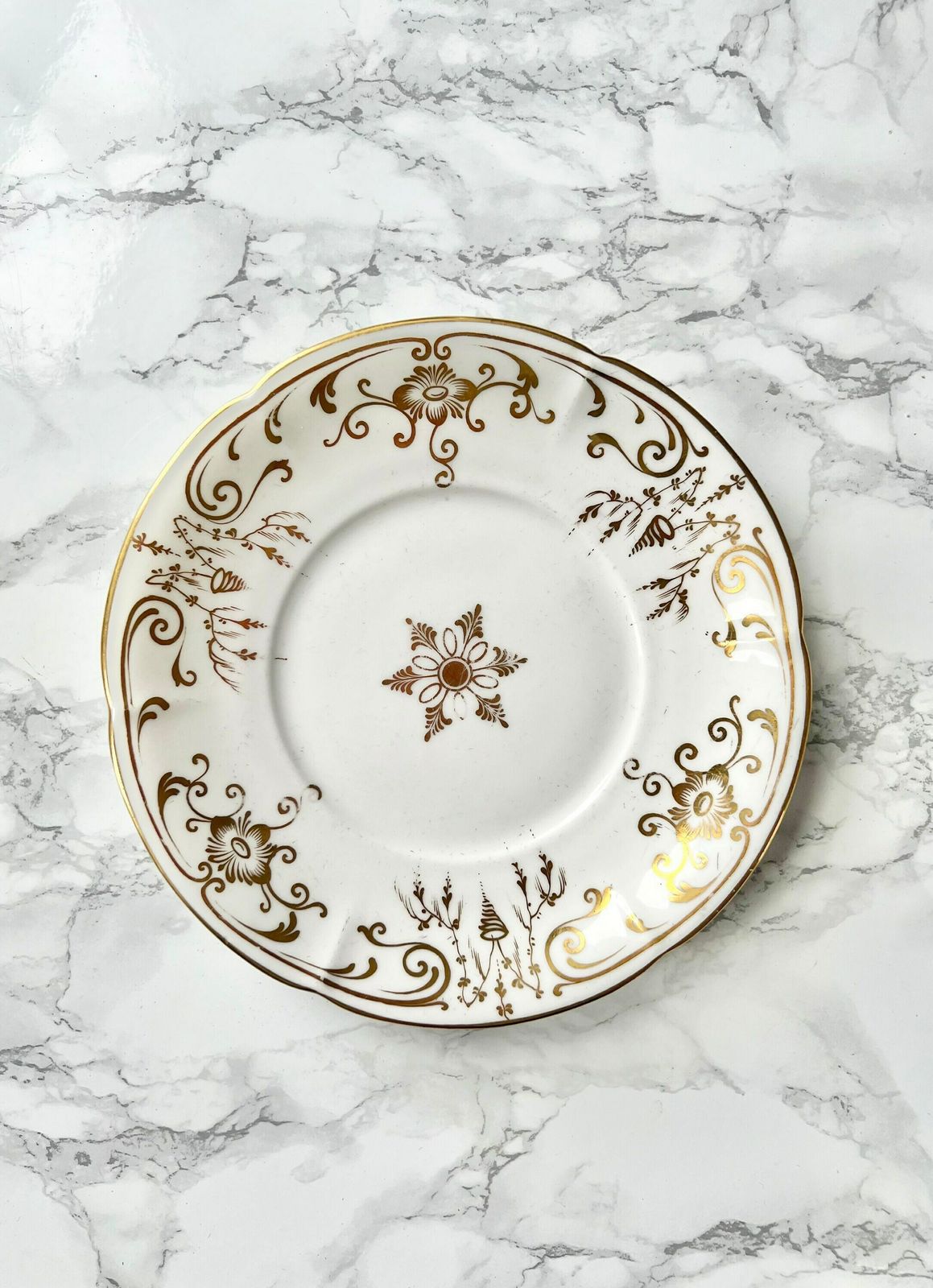 Set Of 3 Antique Porcelain Dishes With Hand Gilt Decoration photo Home Decor