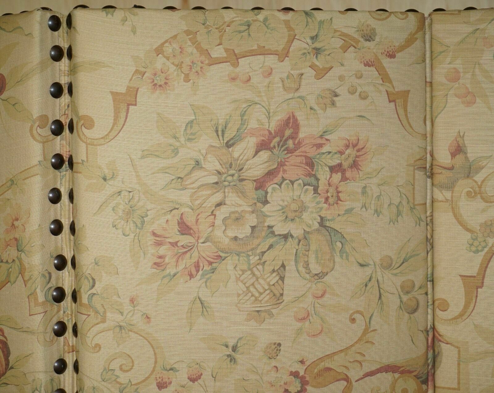 photo buy Fine George Smith Chelsea Mahogany & Floral Upholstered Room Divider