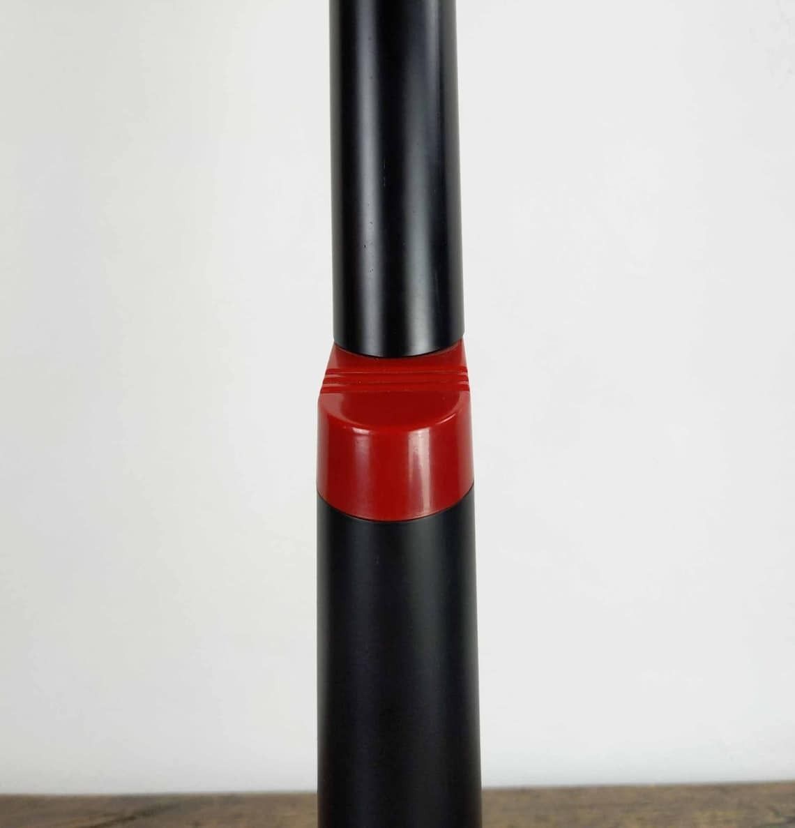 1980s Red And Black Candlestick Table Lamp photo buy
