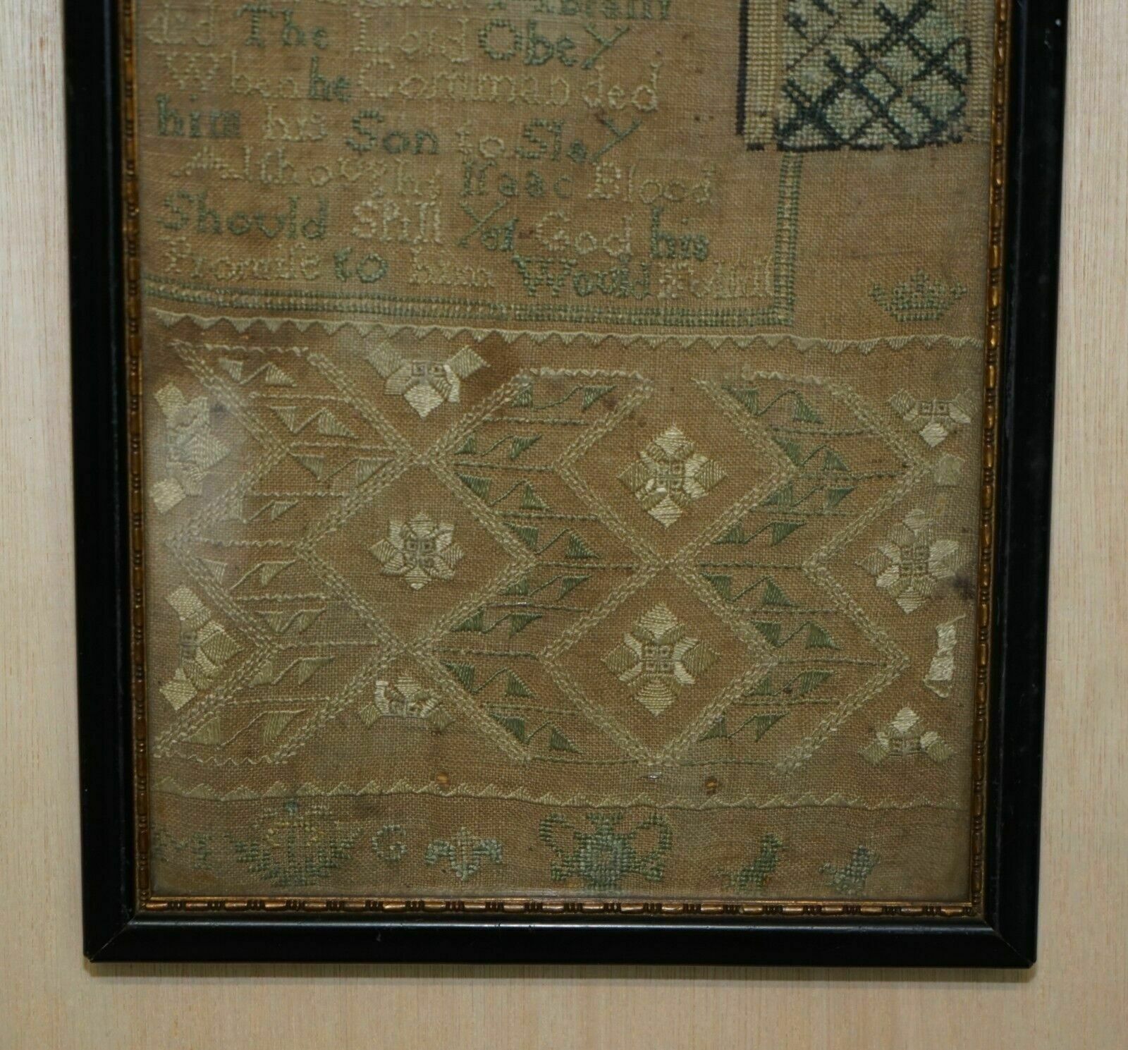 Antique 1747 Mary Campbell Of Scotland George II Needlework Sampler photo 1350.0