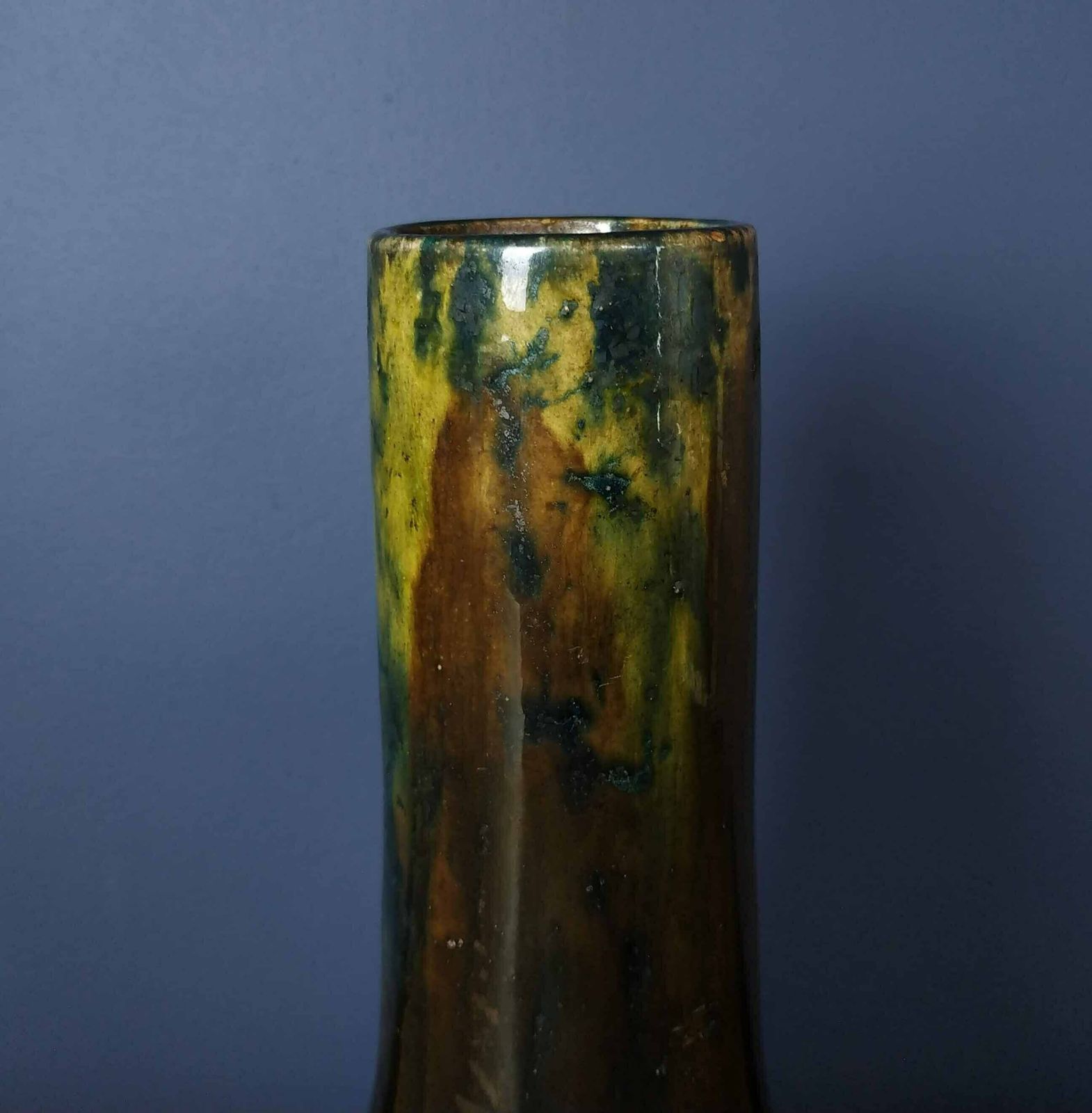 Antique French Vase, French Ceramic Stoneware Vase, Antique Art Pottery Vase, Large French Studio Pottery Vase, French Table Centerpiece photo Home Decor