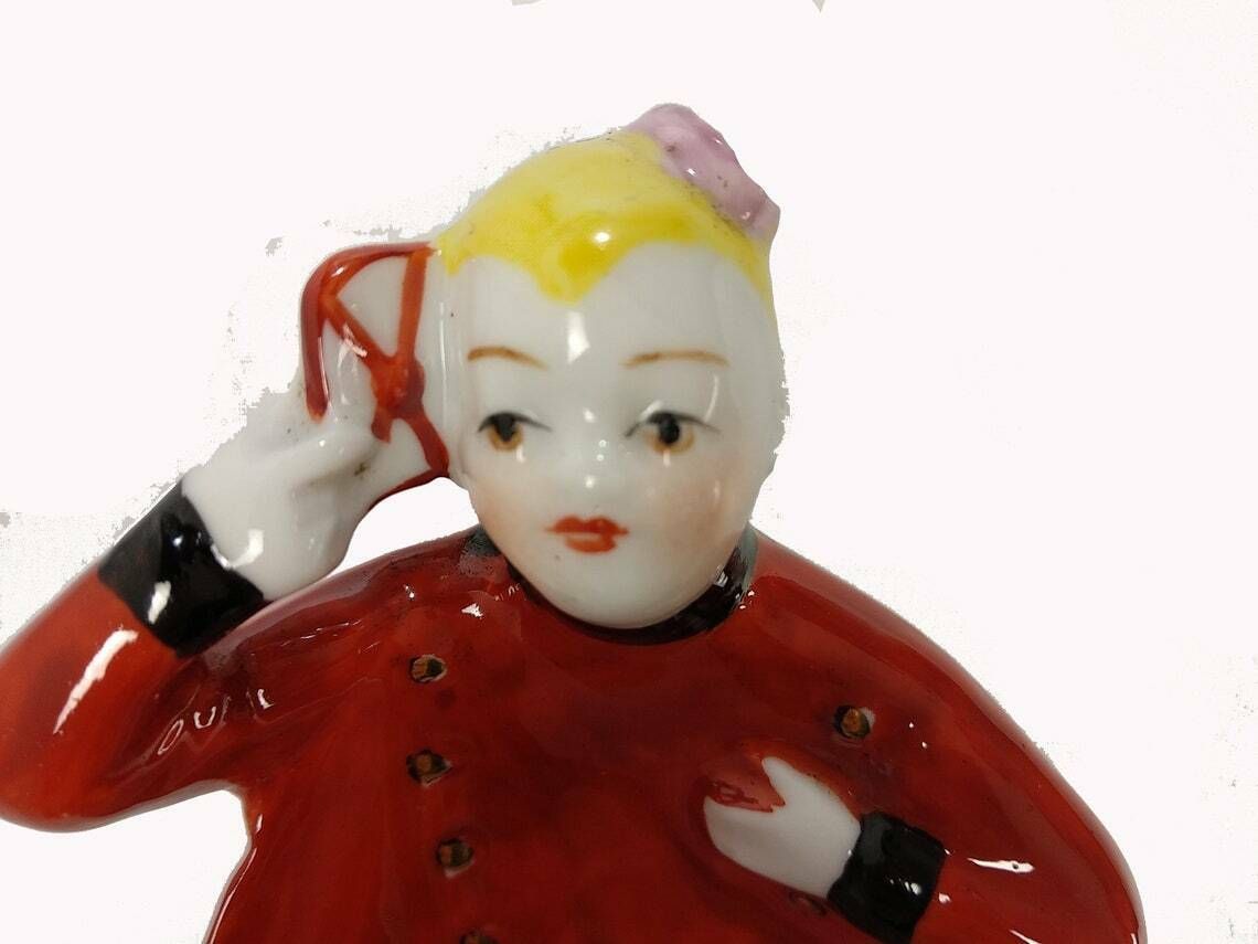 French Pierrot Coin Dish, French Pierrot Trinket Dish, French Ring Dish, Paris Bedroom Decor, Paris Hotel Decor, French Porcelain Dish photo Home Decor