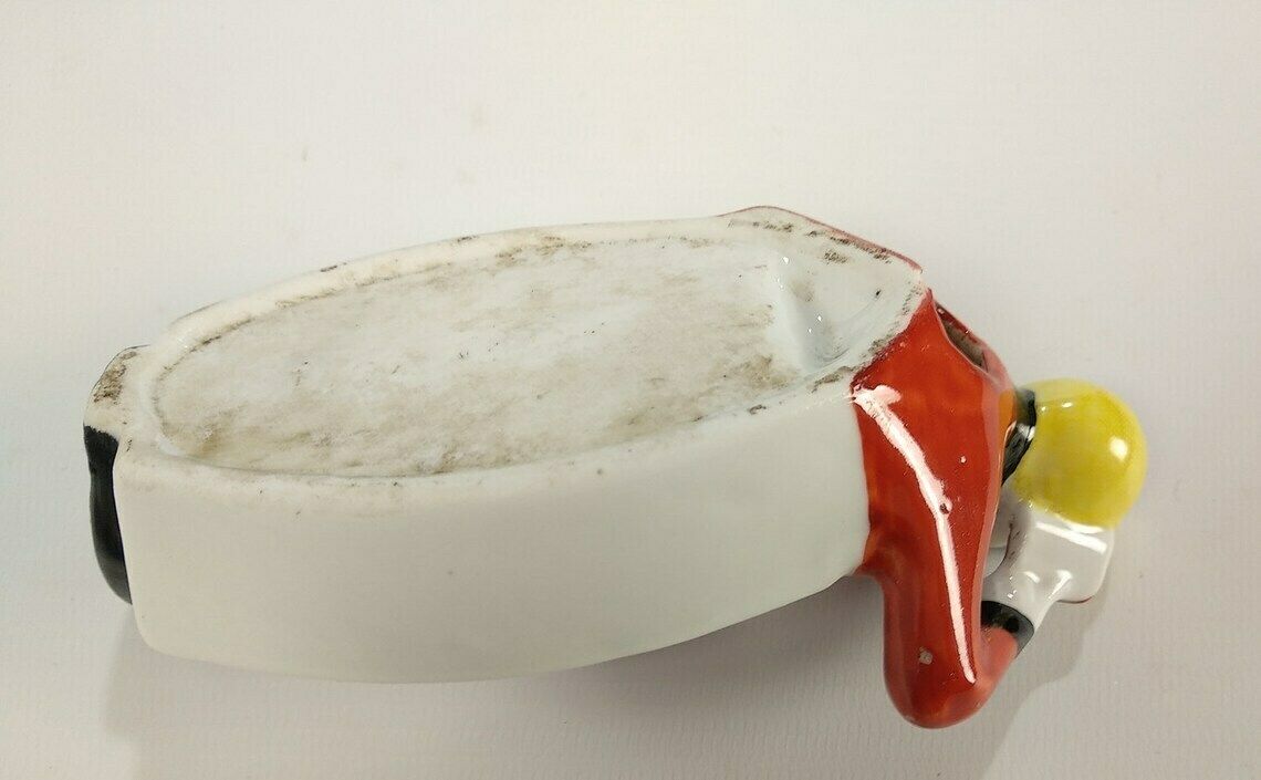 French Pierrot Coin Dish, French Pierrot Trinket Dish, French Ring Dish, Paris Bedroom Decor, Paris Hotel Decor, French Porcelain Dish photo vintage
