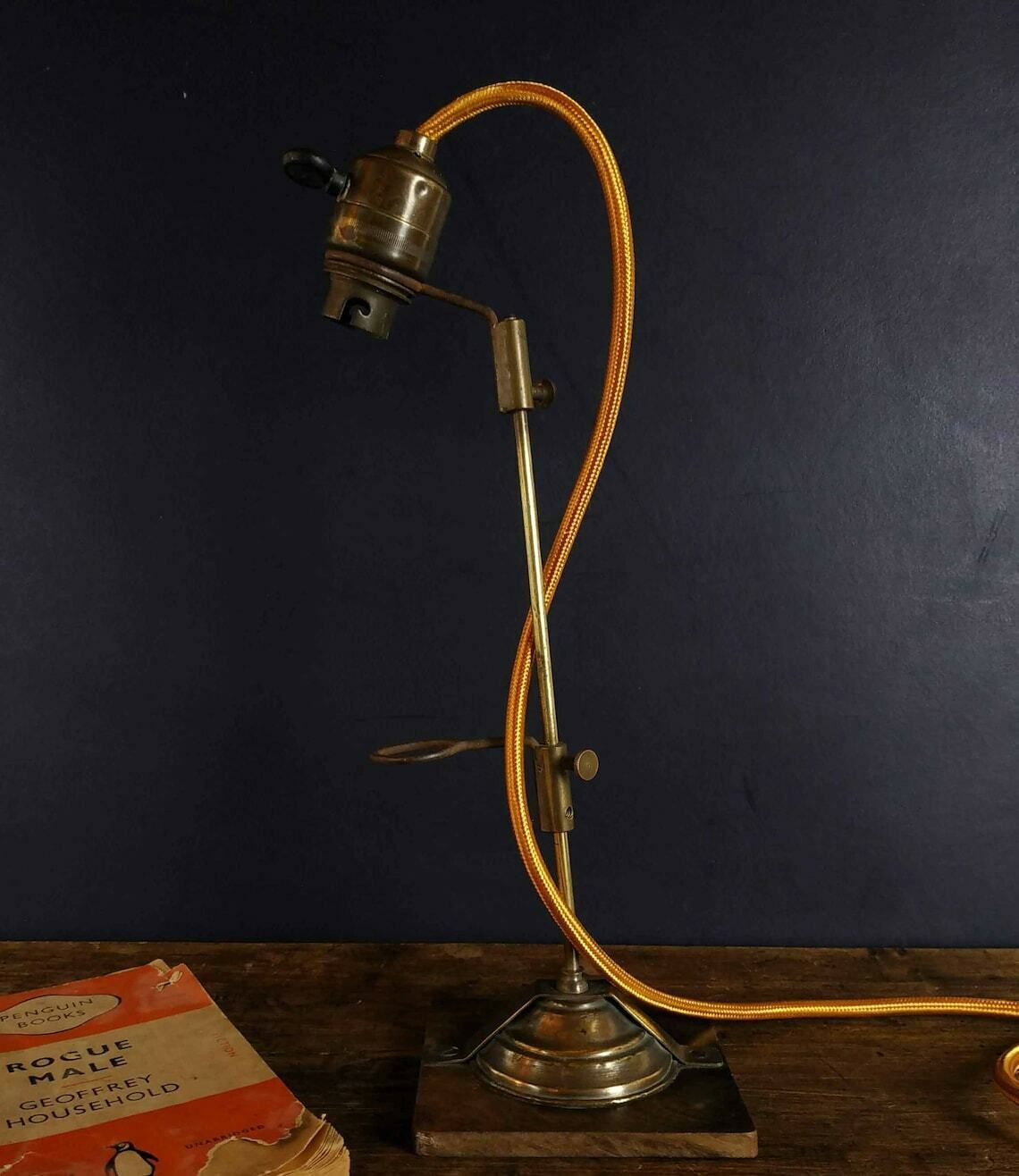 Antique Steam Punk Lamp, Antique Industrial Lamp, Antique Scratch Built Lamp, Antique Table Lamp, Antique Folk Art, Antique French Light photo Lighting