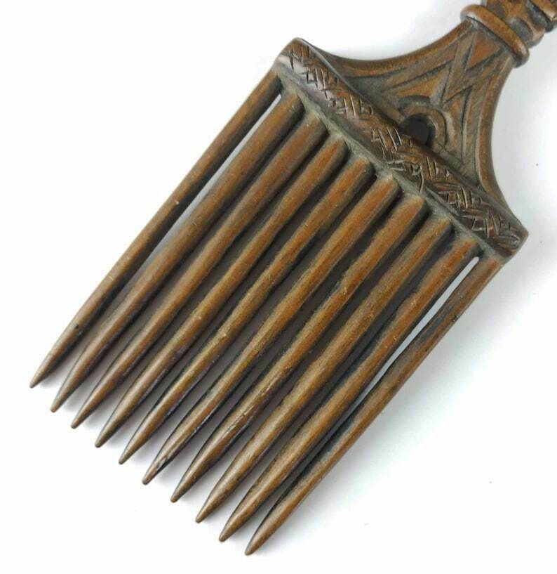 Antique Religious Comb, Antique Liturgical Comb, Antique Christian Comb, Antique Priests Hair Comb, Antique Wooden Comb, Antique Monks Comb photo Home Decor