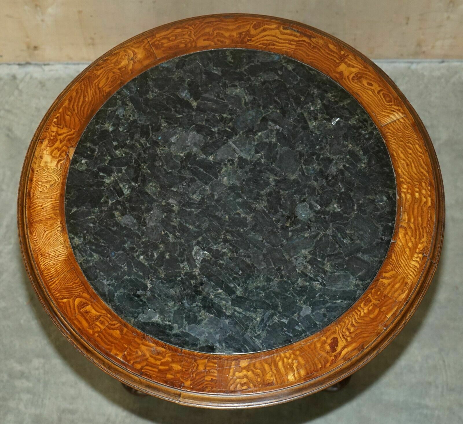 photo buy Antique Victorian Aesthetic Movement Carved Oak Elm And Marble Occasional Table