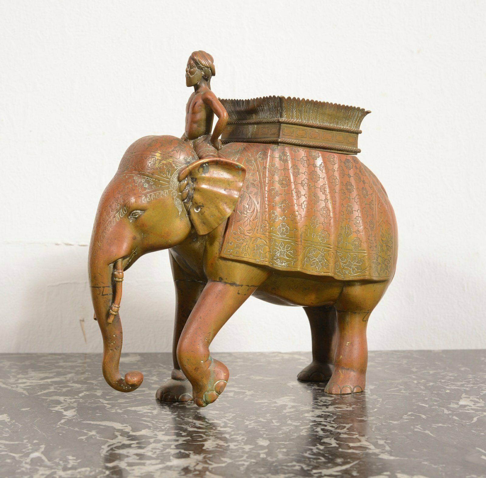 An Indian Bronze Sculpture Of An Elephant And Mahout   C.1840 1860 photo vinterior