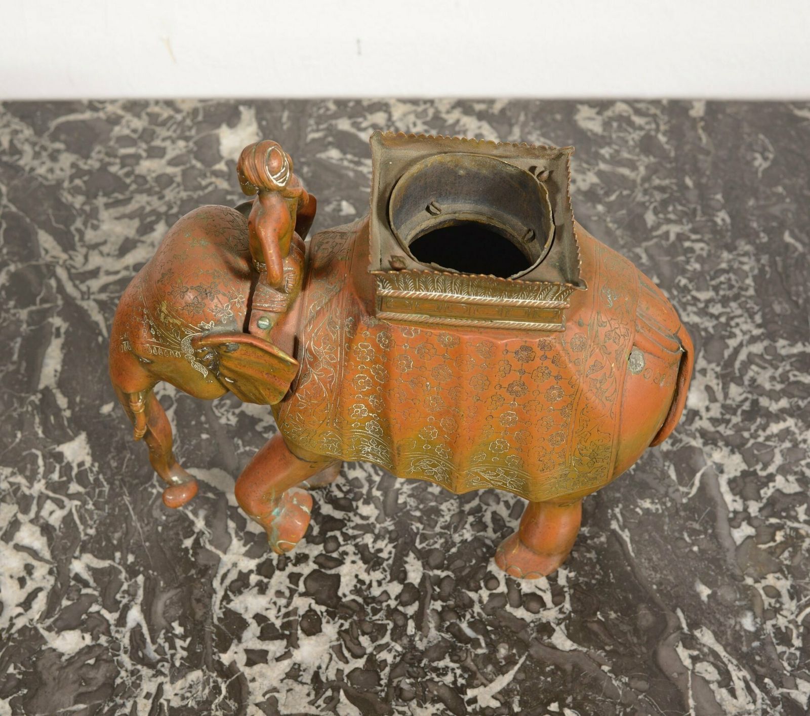 An Indian Bronze Sculpture Of An Elephant And Mahout   C.1840 1860 photo buy