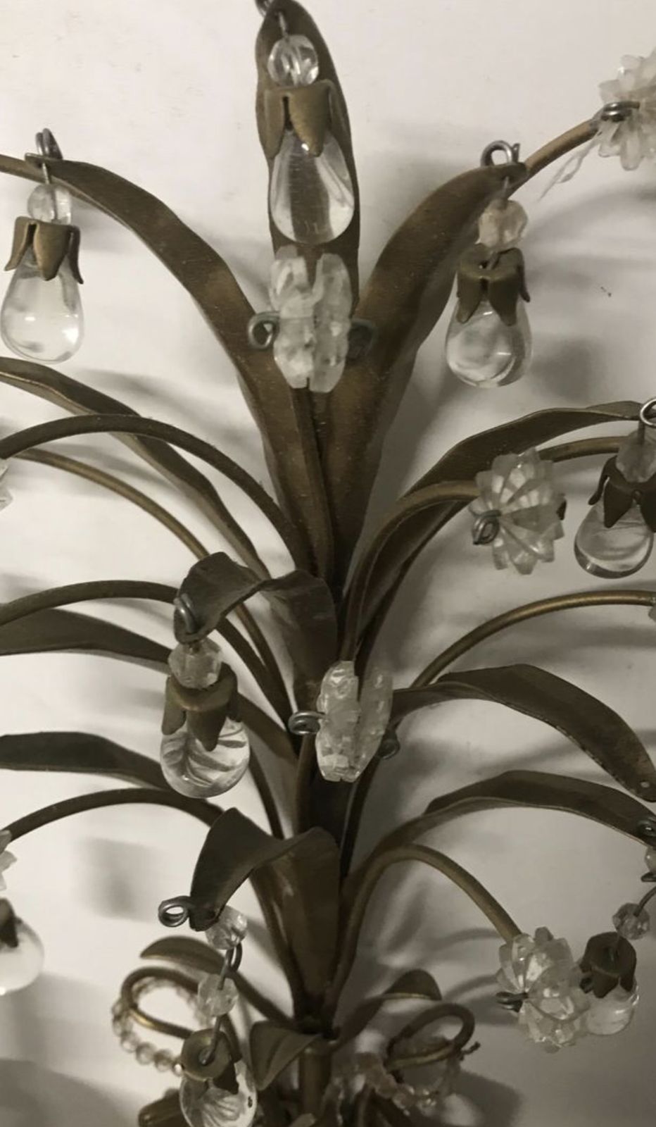 Antique Sconces With Murano Glass Drops  photo vinterior