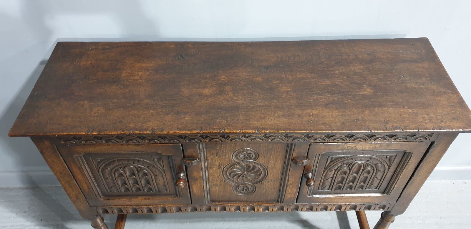 Carved Oak Sideboard Of Small Proportions photo buy