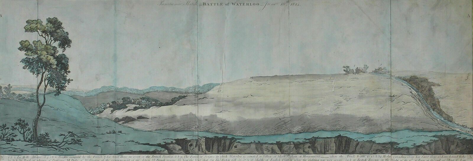 Copper Plate Engraving Of The Sight Of The Battle Of Waterloo, By Jane Waldie photo furniture